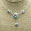 Thumbnail: Petite Bear Paw Sterling Silver Turquoise Navajo Necklace