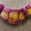 Thumbnail: Purple Yellow Spiny Oyster Tab Beads with Sterling Silver Beads Necklace
