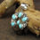 Thumbnail: *Sterling Silver Six Stone Turquoise Naja Pendant