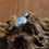 Thumbnail: Sweet Vintage Sterling Silver and Turquoise Beetle Bug Pin