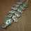Thumbnail: Sterling Silver Coral and Turquoise Chip Inlay Peyote Bird Squash Necklace