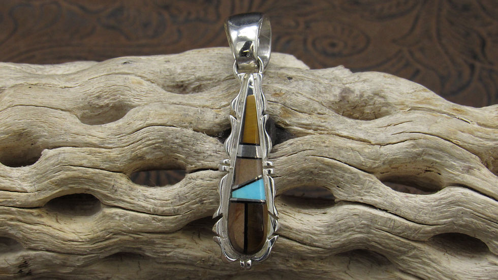 Tigers' Eye Elongated Teardrop Pendant