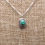 Thumbnail: Malachite Sterling Silver Hand Stamped Necklace