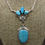 Thumbnail: *Navajo Sterling Silver Turquoise Lariat Necklace By Running Bear Workshop