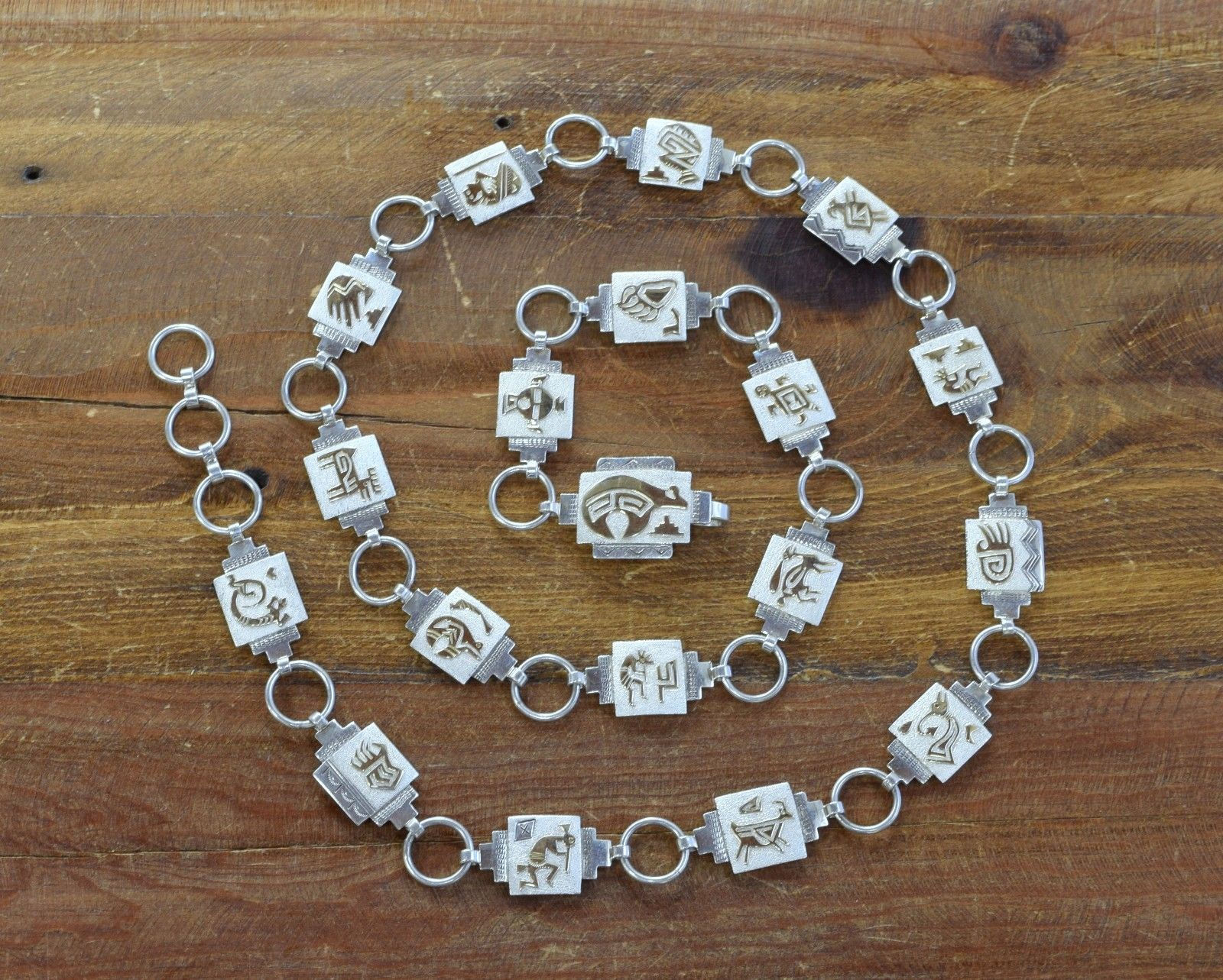 *Contemporary Navajo Gold and Sterling Silver Overlay Concho Belt by Jack Tom