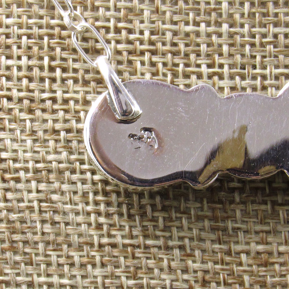 Thumbnail: *Sterling Silver Double Horseshoe Necklace With Triple Turquoise Stones