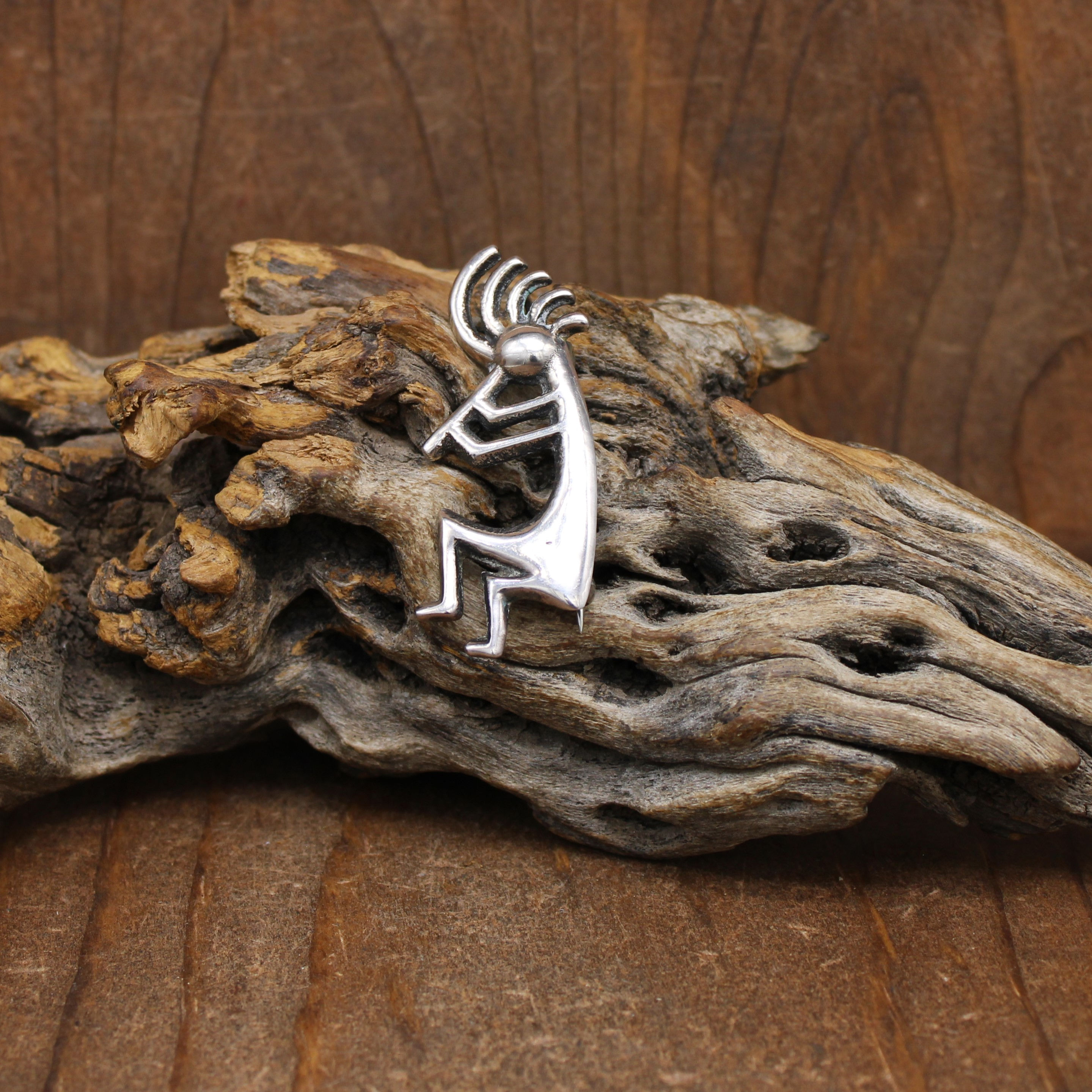 Sterling Silver Kokopelli Pin/Pendant by Navajo Alvin Thompson