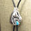 Thumbnail: Horse Head Design Sterling Silver Turquoise Bolo Tie