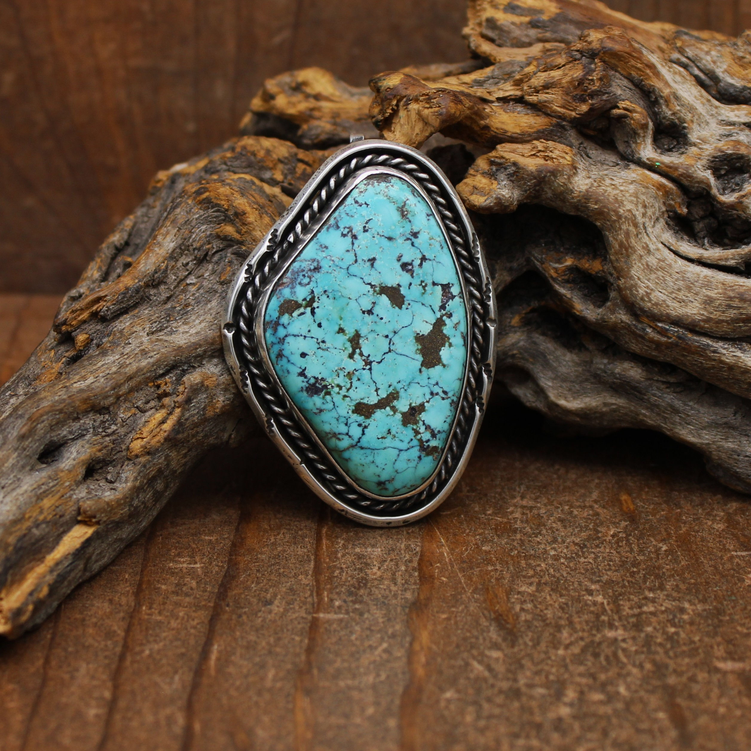 Pretty Turquoise Sterling Silver Pin/Pendant