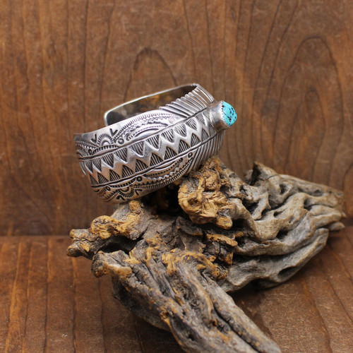 NAVAJO STERLING SILVER ターコイズバングル NAVAJO JB刻印 Sterling Silver ターコイズ バングル メンズ