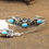 Thumbnail: Turquoise Sterling Silver Wristlet Attached Chain and Ring