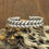 Thumbnail: Vintage Sterling Silver Twisted Wire Cuff Bracelet