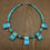 Thumbnail: Vintage Reversible Heishi Bead Turquoise and Serpentine Choker Necklace