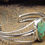 Thumbnail: Beautiful Green Turquoise Golden Bronze Matrix Sterling Silver Cuff Bracelet
