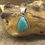 Thumbnail: Beautiful Blue Green Turquoise Sterling Silver Navajo Pendant