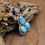 Thumbnail: Sterling Silver Navajo Pendant with Three Turquoise Stones