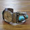 Thumbnail: Vintage Navajo Sterling Silver And Turquoise Men's Watch Cuff Bracelet