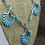 Thumbnail: Sterling Silver Cluster Turquoise Necklace And Earrings Set By Carlene Hattie