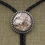 Thumbnail: *Round Sterling Silver Wild Horse Magnesite Bolo Tie By Jose Campos