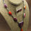 Thumbnail: Multi Color Purple Orange Spiny Oyster Sterling Silver Necklace and Earrings