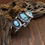 Thumbnail: Sterling Silver Three Shadowboxes Turquoise Bracelet Signed T. R.