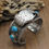 Thumbnail: Vintage Navajo Sterling Silver and Turquoise Watch Cuff Bracelet