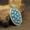 Thumbnail: *Large Southwestern Sterling Silver Cluster Turquoise Pendant