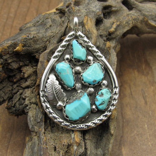 Vera Hallusewa Turquoise & Sterling Silver Pendant
