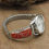Thumbnail: Southwest Sterling Silver and Coral Inlay Ladies Watchband