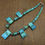 Thumbnail: Vintage Reversible Heishi Bead Turquoise and Serpentine Choker Necklace