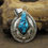 Thumbnail: Large Statement Turquoise Sterling Silver Southwestern Pendant