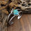 Thumbnail: Sterling Silver and Turquoise Bracelet with Handmade Leaf