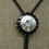 Thumbnail: *Zuni Sterling Silver Inlay Sunface Bolo Tie By Frederick and Denise Suitza