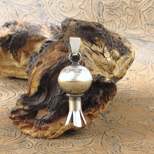 Handmade Hand-Stamped Sterling Silver Squash Blossom