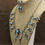 Thumbnail: Sterling Silver and Turquoise Squash Blossom Necklace Set
