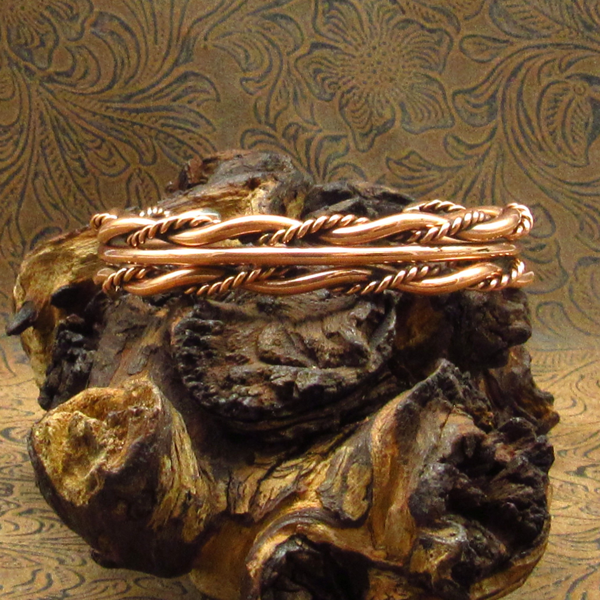 Multi Strand Braided Copper Cuff Bracelet