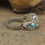 Thumbnail: Small Navajo Style Sterling Silver Turquoise Coral Watchband