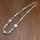 Thumbnail: Handmade Sterling Silver Bead Necklace with Square Accent Beads 23" long