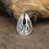 Thumbnail: *Sterling Silver Turquoise and Coral Inlay Teardrop Pendant by Joleen Yazzie