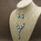Thumbnail: Sterling Silver Zuni Inlay Lariat Necklace & Earring Set By Faye Lowsayatee