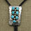Thumbnail: Sterling Silver and Turquoise Cluster Bolo Tie