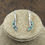 Thumbnail: *Delicate Statement Green Turquoise Sterling Silver Navajo Necklace Set