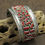 Thumbnail: *Sterling Silver and Coral Cluster Cuff Bracelet