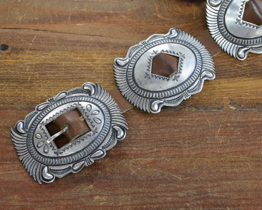 Thumbnail: Navajo Sterling Silver Repoussé Concho Belt by Jim Williams