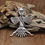 Thumbnail: Vintage Cast Sterling Silver Knifewing Pin