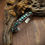 Thumbnail: Zuni Sterling Silver Turquoise Pyramid Stone Cuff Bracelet by Erma Waatsa