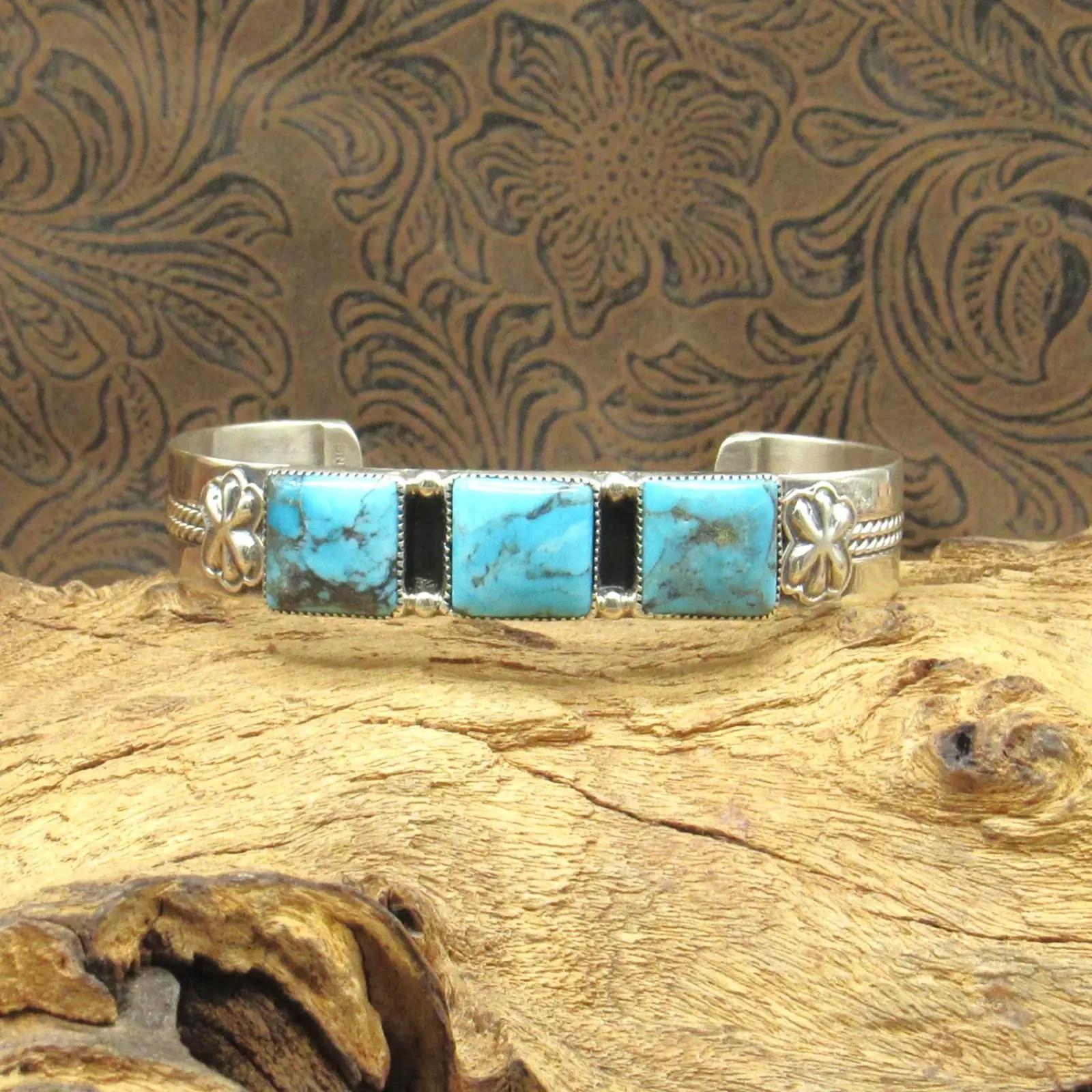 Striking Turquoise Sterling Silver Cuff Bracelet