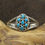 Thumbnail: Navajo Sterling Silver Turquoise Cluster Cuff By Melvin Chee