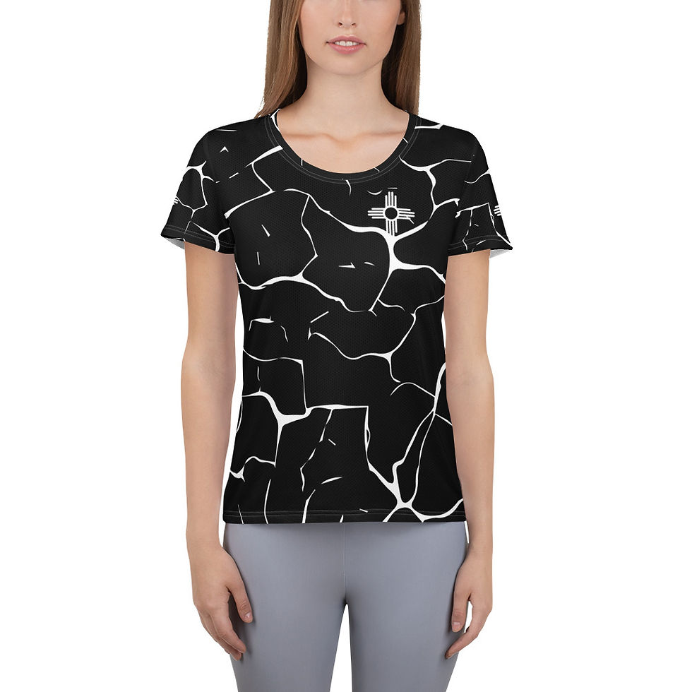 Thumbnail: Black Top with ZIA'a Women's Athletic T-shirt