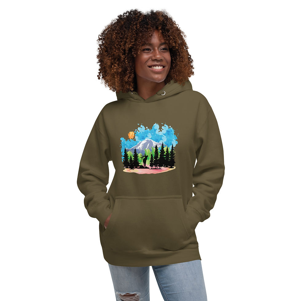 Thumbnail: Sierra Blanca Watercolor Unisex Hoodie